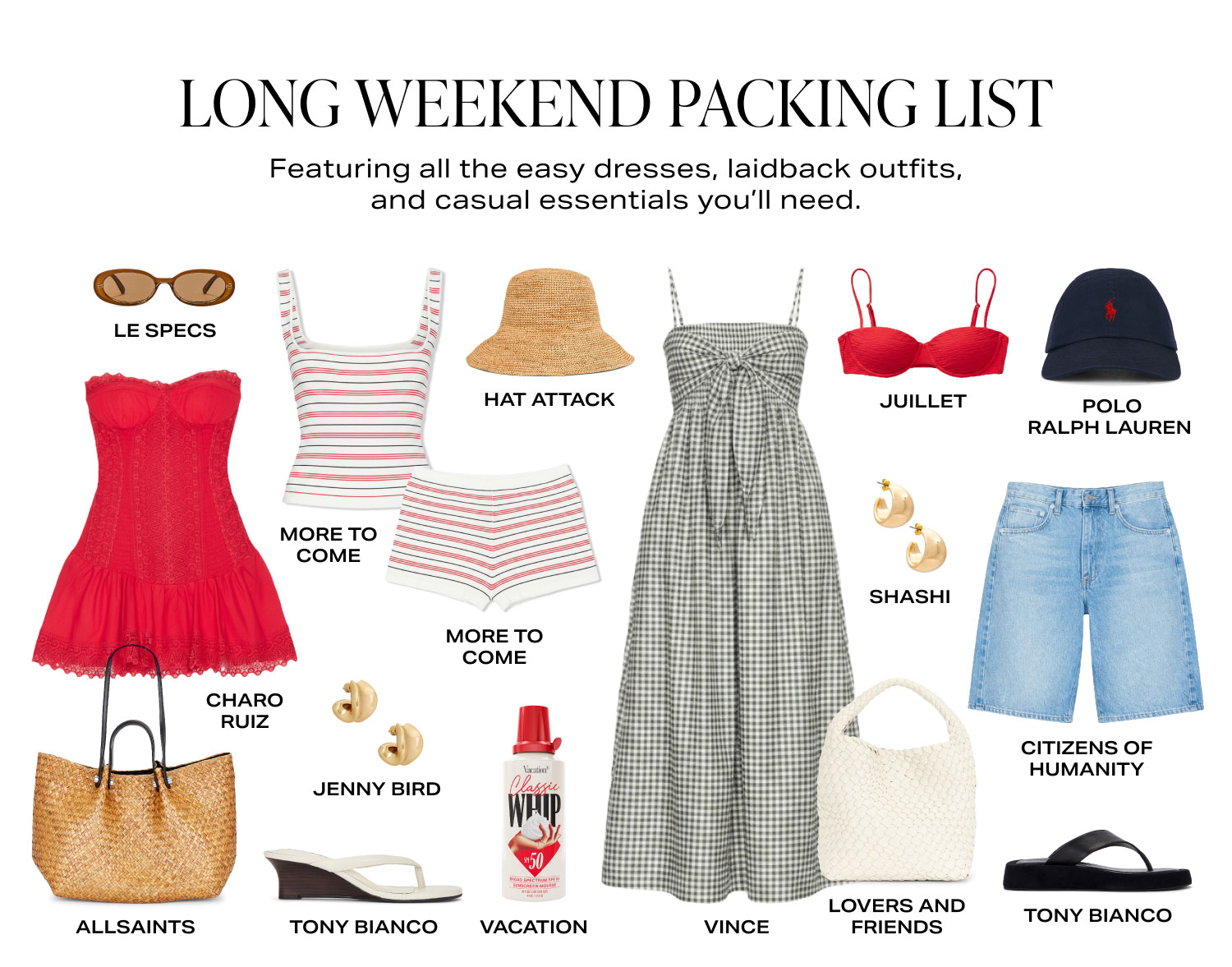 Shop Long Weekend Packing List