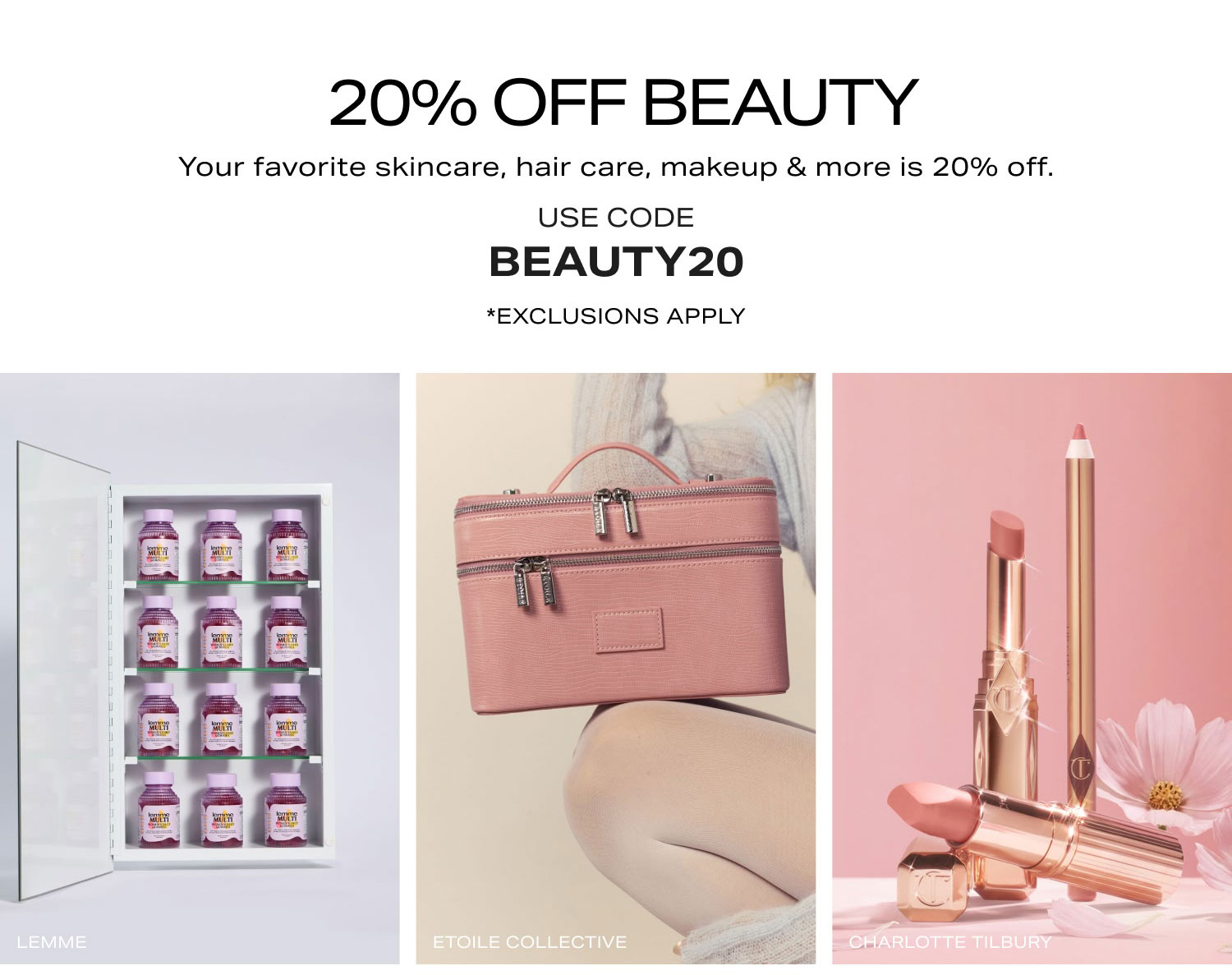 The Beauty Sale. Shop 20% Off with BEAUTY20