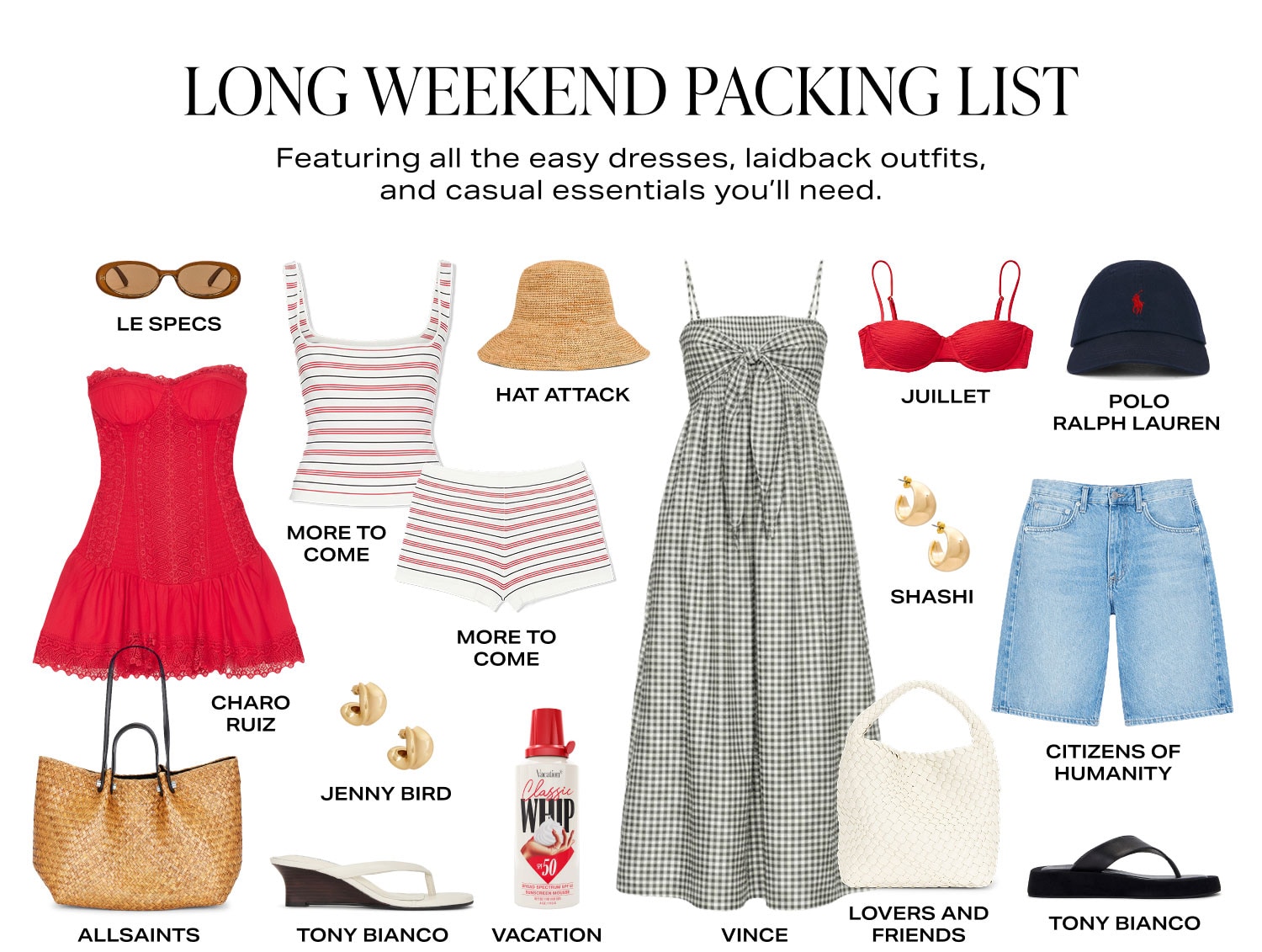 Shop Long Weekend Packing List