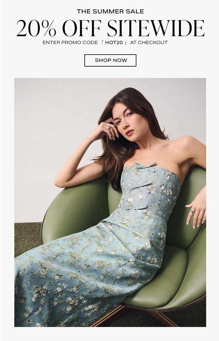 EXCLUSIVELY FOR YOU! 20% OFF SITEWIDE ENTER PROMO CODE 「 20FORYOU」 AT CHECKOUT