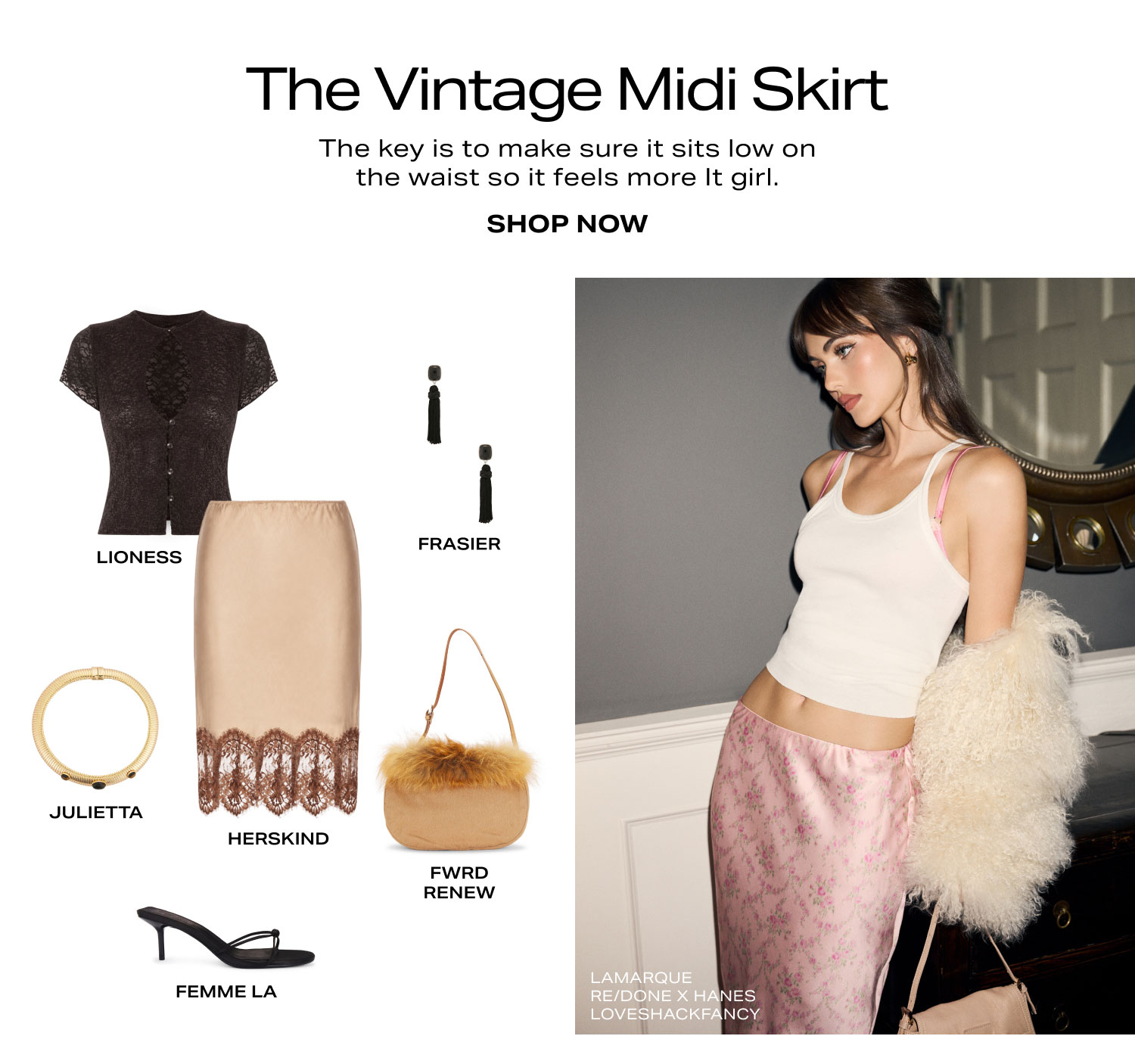 Shop Vintage Midi Skirt