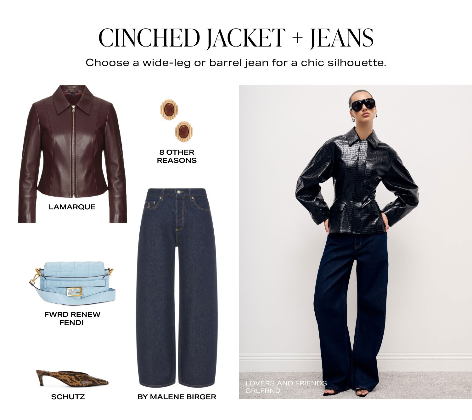 Shop Cinched Jacket + Jeans