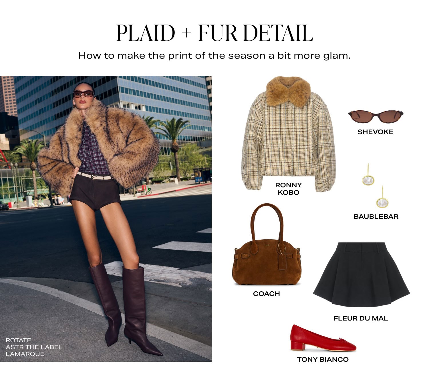 Shop Plaid + Fur Detail